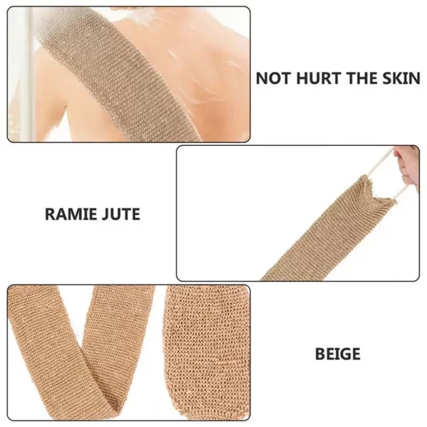 Unisex Ramie Jute Exfoliating Belt Scrubber for Back & Body