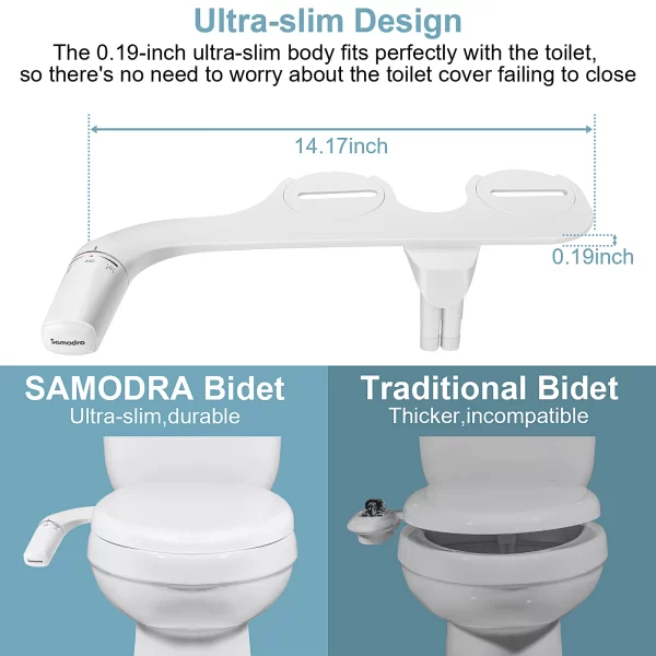 Bidet Ultra-Slim Toilet Seat Attachment