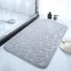 Memory Foam Absorbent Non-Slip Embossed Pebble Bath Mat