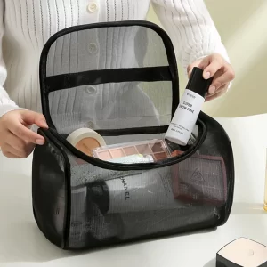 Mesh Toiletry Travel Storage Bag Makeup Organiser