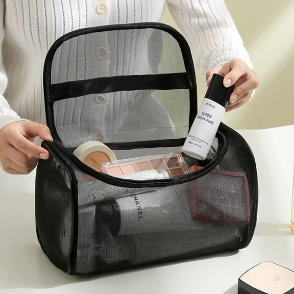 Mesh Toiletry Travel Storage Bag Makeup Organizer