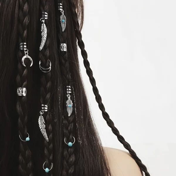 Turquoise Pendant Dreadlock Hair Braids