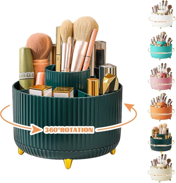 Multi-Functional 5-Slot 360° Rotating Makeup Organizer