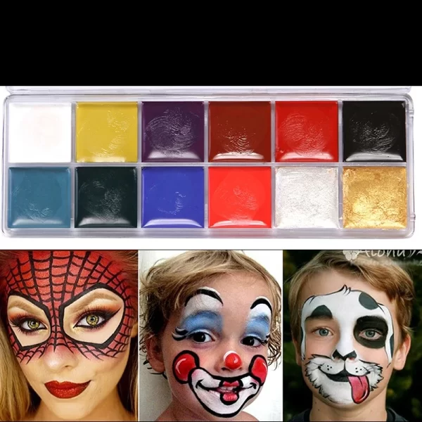 12 Colours Face and Body Paint