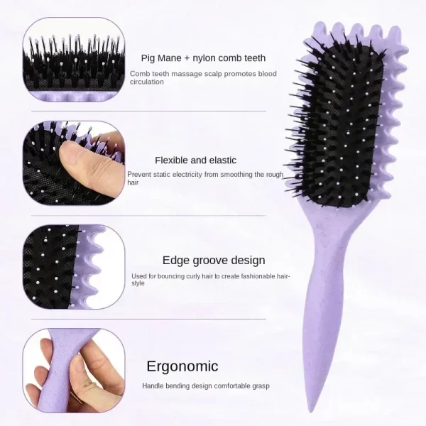 Multi-Functional Scalp Massage Anti-static Fluffy Hair Brush