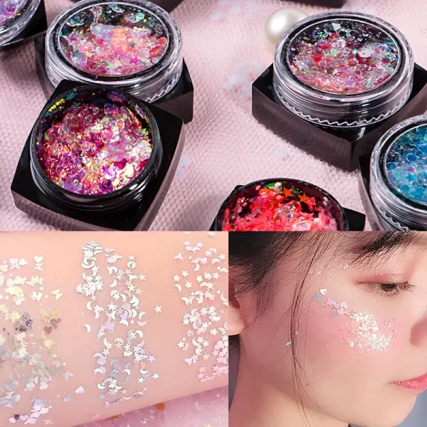 Body/Face/Eye Makeup Glitter Gel Eyeshadow Cream 6/12pcs/set