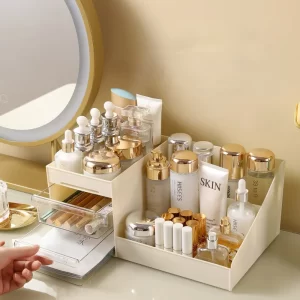 Transparent Plastic Drawer Style Makeup Organiser