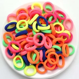 Women’s/Girl’s Colourful Nylon Elastic Hair Ties 100/200Pcs