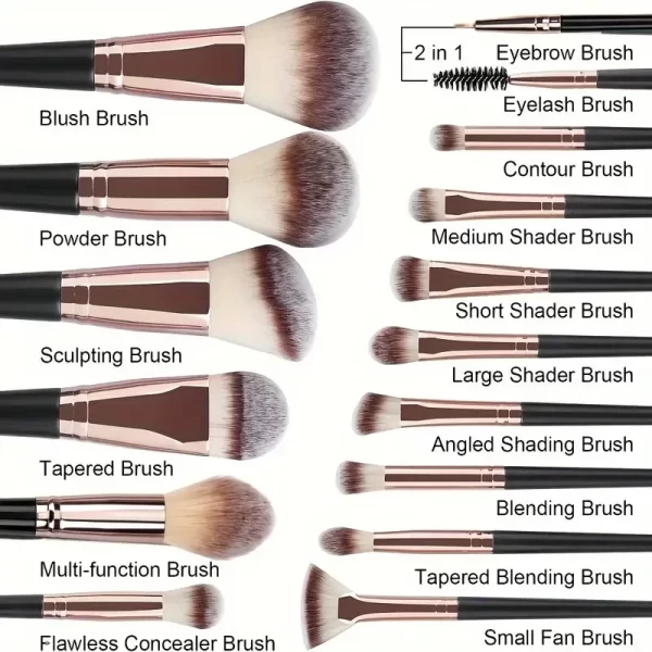 Professional 3-20Pcs Makeup Brushes Set