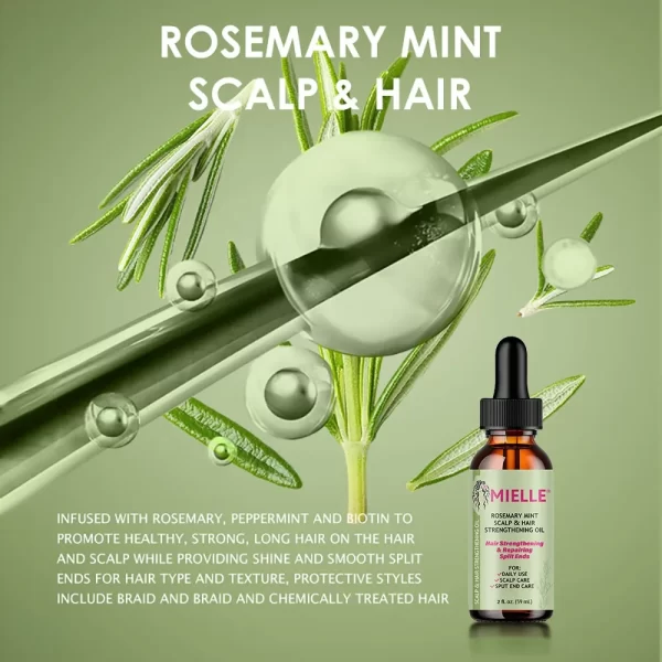 Rosemary Mint Scalp and Hair Strengthening Oil - Image 3