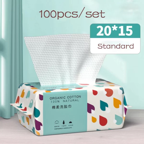 Disposable Cotton Facial Cleansing Makeup Remover Wipes