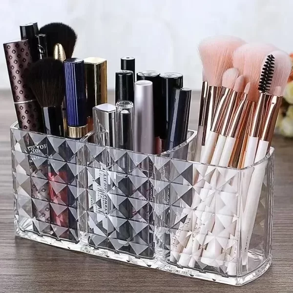 Clear Acrylic Cosmetic Brush Holder Makeup Organizer