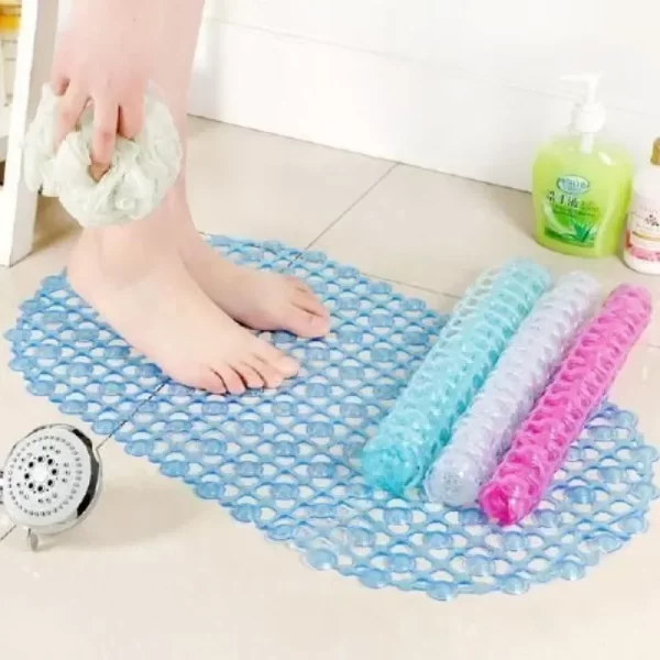 PVC Soft Shower Anti-Slip Bath Mat with Suction Cups