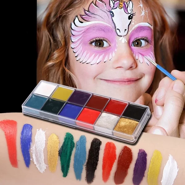 12 Colours Face and Body Paint