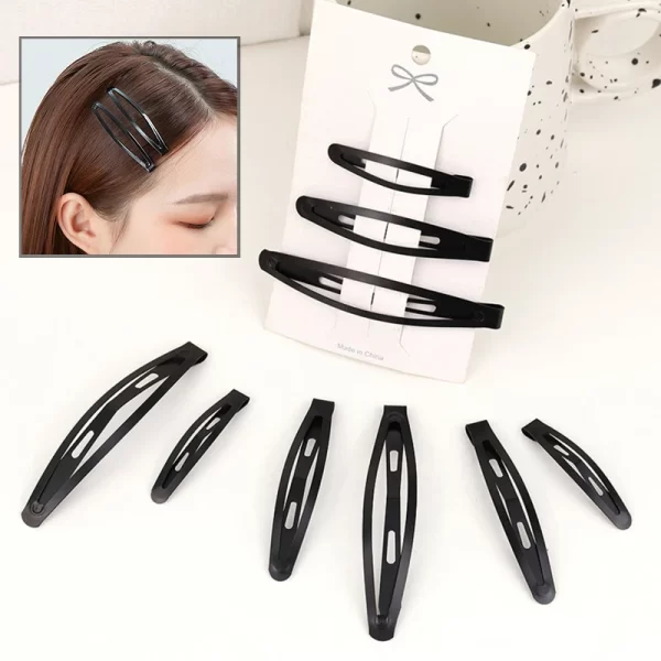 Metal Painted Frosted Hair Clip 10Pcs/set