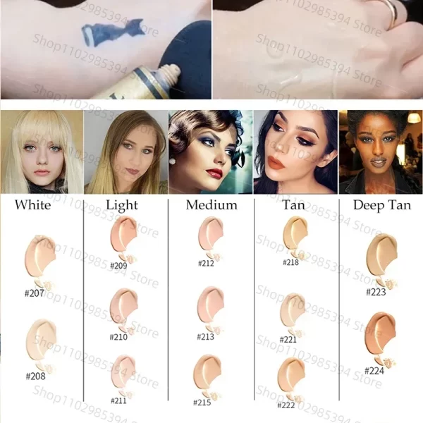 High Covering Waterproof Foundation Hypoallergenic Concealer Makeup