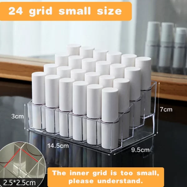 24/9 Grid Display Box Acrylic Makeup Organizer