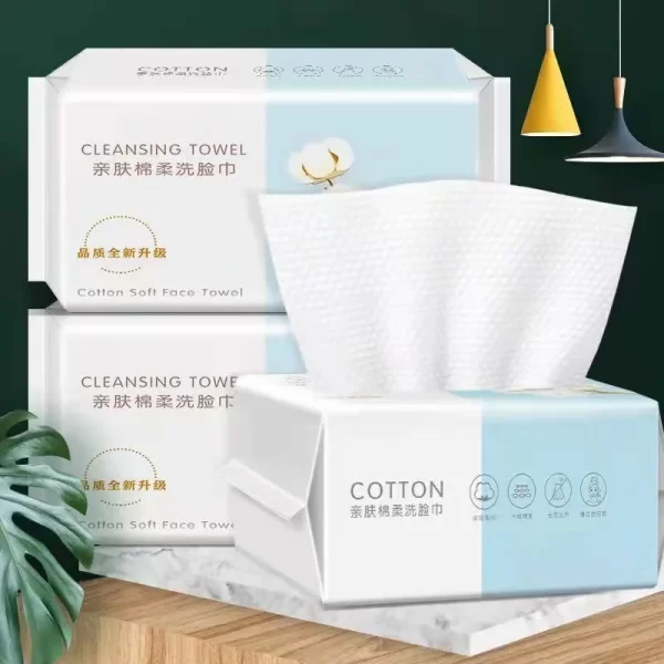 Disposable Cotton Facial Cleansing Makeup Remover Wipes