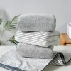 Absorbent Quick-Drying Striped Bamboo Hand Towel