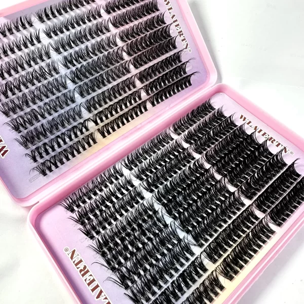 Faux Mink Natural Eyelash Extensions 540Cluster C Curled 9-16mm Mixed