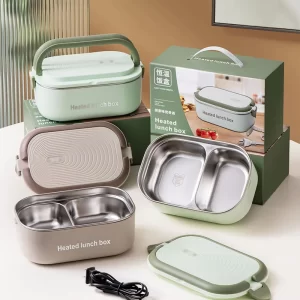Portable Stainless Steel Electric Heated Lunch Box