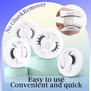 Reusable Natural Fluffy Faux Mink False Magnetic Eyelashes