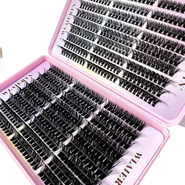 Faux Mink Natural Eyelash Extensions 540Cluster C Curled 9-16mm Mixed