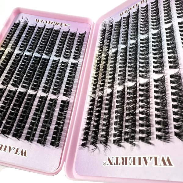 Faux Mink Natural Eyelash Extensions 540Cluster C Curled 9-16mm Mixed