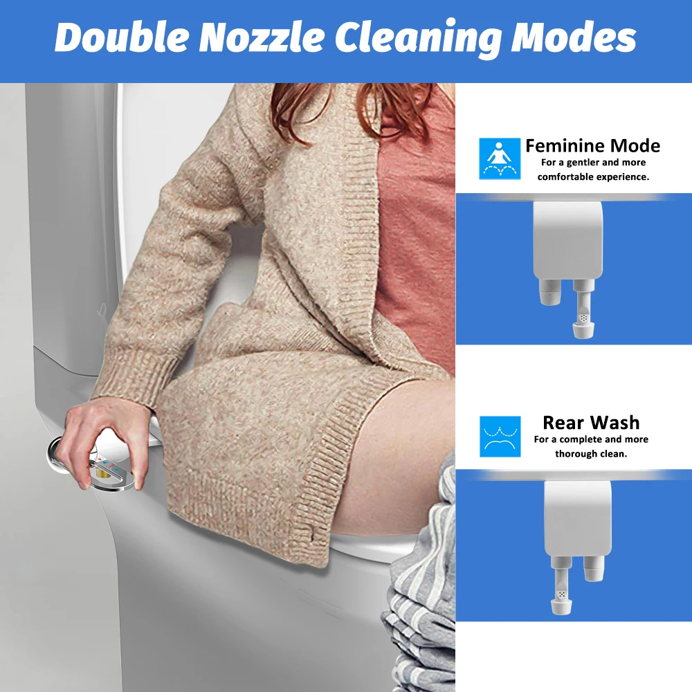 Lightweight Ultra-thin Non-Electric Bidet Toilet Seat