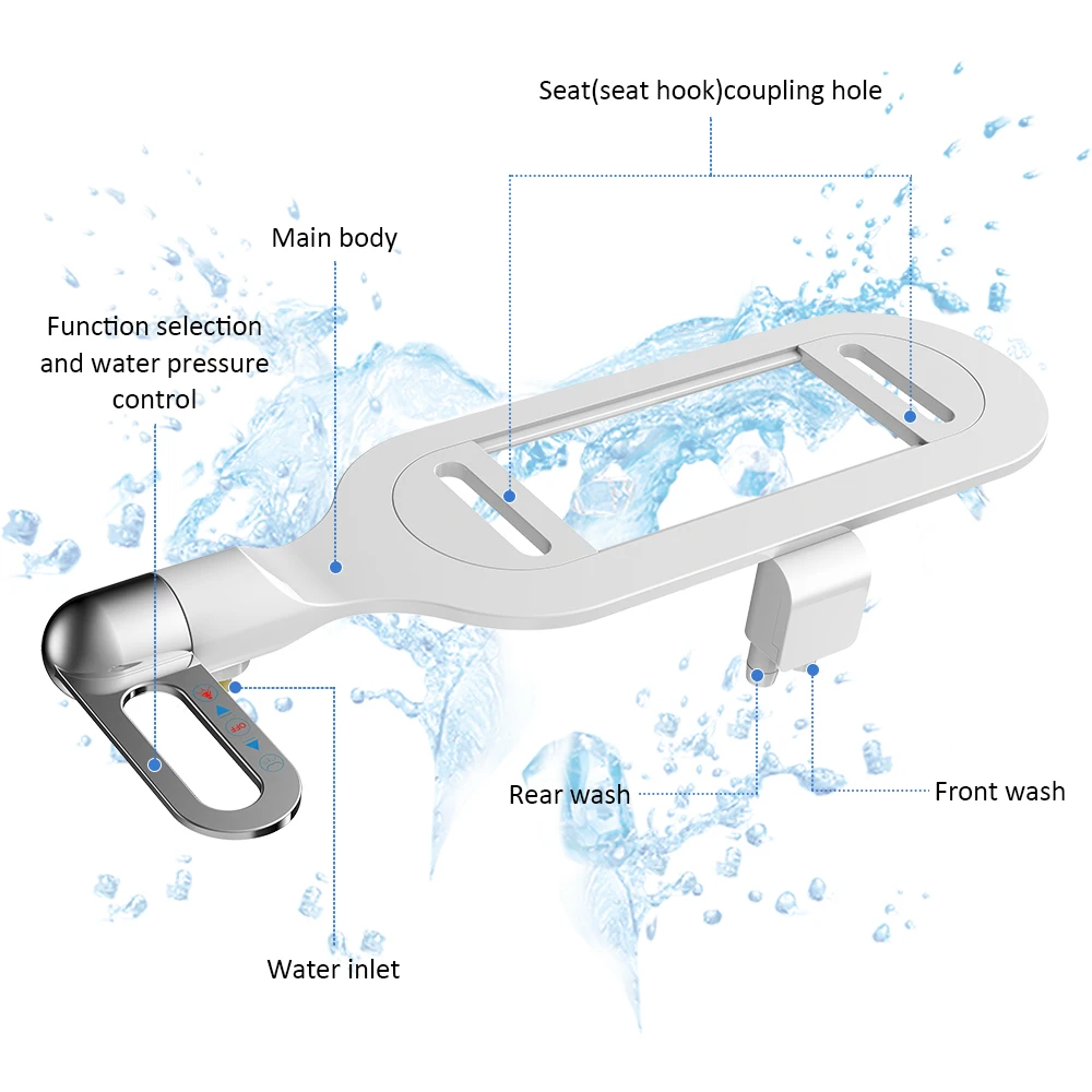 Lightweight Ultra-thin Non-Electric Bidet Toilet Seat